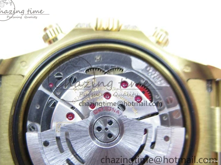 MiroTime 0306 Daytona 116589RBOW YG Rainbow Crystal BLF Best Edition Black Dial on YG Bracelet A SmoothTexture 3175